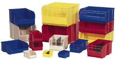 Quantum Storage - 10 Lb. Load Capacity, 7-3/8" Deep, Green Polypropylene Hopper Stacking Bin - 3" High x 4-1/8" Wide x 7-3/8" Long - Exact Tooling