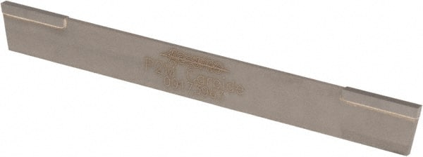 Accupro - 3/32 Inch Wide x 1/2 Inch High x 4-1/2 Inch Long, Parallel Blade, Cutoff Blade - Micrograin Grade, Bright Finish - Exact Tooling