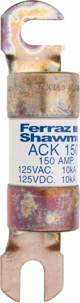 Ferraz Shawmut - 150 Amp Time Delay Round Forklift & Truck Fuse - 125VAC, 125VDC, 4.72" Long x 1" Wide, Bussman ACK150, Ferraz Shawmut ACK150 - Exact Tooling