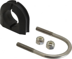 ZSI - 3/4" Pipe, Grade 316 Stainless Steel U Bolt Clamp with Cushion - 1/2" Panel Thickness - Exact Tooling