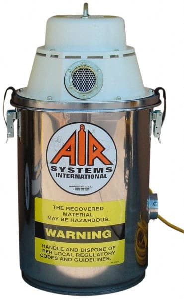 AIR Systems - 2 Gal, Stainless Steel Tank, Dry, Toxic Dust Vacuum Cleaner - 1.3 hp, 7.5 Amps - Exact Tooling