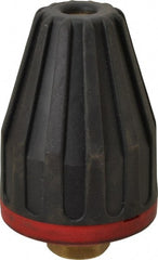Dirt Killer - 4,700 psi Rotating, Brass, Ceramic & Plastic, Blast Pressure Washer Nozzle - 8mm Orifice Diam, 1/4" Thread, NPT, Red - Exact Tooling