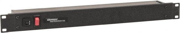 Wiremold - 6 Outlets, 120 Volts, 15 Amps, 6' Cord, Power Outlet Strip - Rack Mount, 6 Back NEMA Configuration, 19" Strip - Exact Tooling