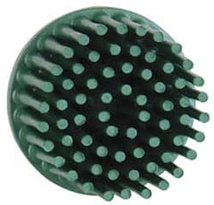 3M - 1" 50 Grit Ceramic Straight Disc Brush - Coarse Grade, Type R Quick Change Connector, 5/8" Trim Length - Exact Tooling