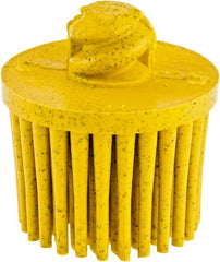 3M - 1" 80 Grit Ceramic Straight Disc Brush - Medium Grade, Type R Quick Change Connector, 5/8" Trim Length - Exact Tooling