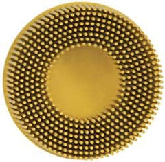 3M - 3" 80 Grit Ceramic Tapered Disc Brush - Medium Grade, Type R Quick Change Connector, 5/8" Trim Length - Exact Tooling