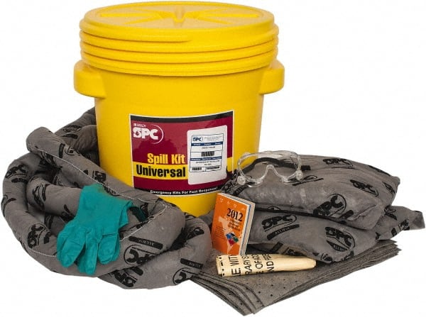 Brady SPC Sorbents - 15 Gal Capacity Universal Spill Kit - 20 Gal Polyethylene Lab Pack - Exact Tooling