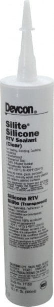 Devcon - 10.3 oz Cartridge Clear RTV Silicone Joint Sealant - -60 to 248°F Operating Temp - Exact Tooling