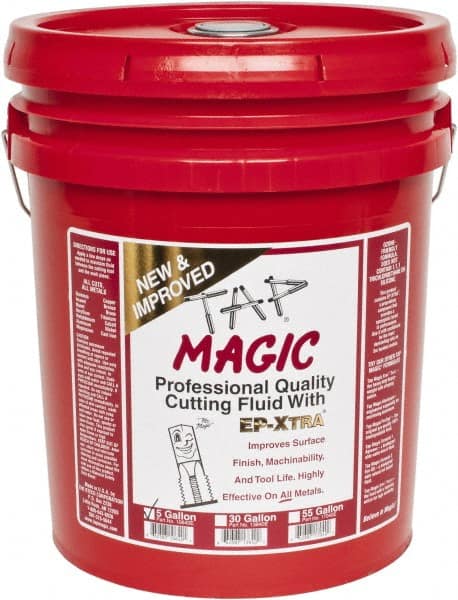 Tap Magic - Tap Magic EP-Xtra, 5 Gal Pail Cutting & Tapping Fluid - Semisynthetic, For Boring, Broaching, Drilling, Engraving, Facing, Milling, Reaming, Sawing, Threading, Turning - Exact Tooling