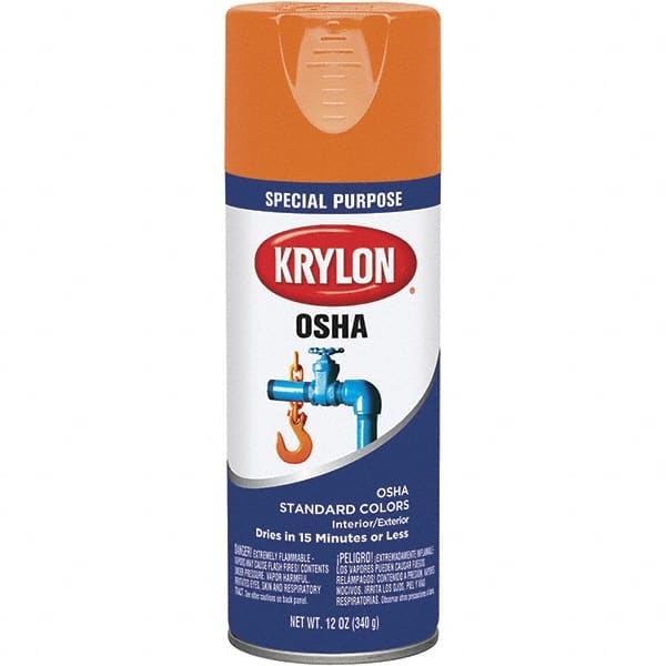 Krylon - OSHA Orange, 12 oz Net Fill, Gloss, Enamel Spray Paint - Exact Tooling