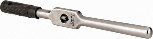 Starrett - 1/16 to 1/4" Tap Capacity, Straight Handle Tap Wrench - 6" Overall Length - Exact Tooling