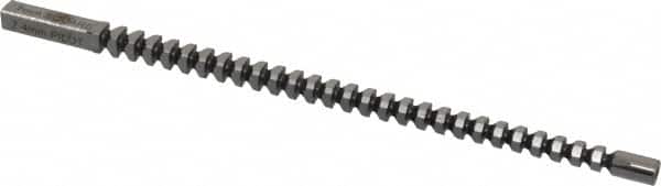 Dumont Minute Man - 7mm x 7-3/4" Overall Length, 0.2913" Pilot Hole Diam, Square Broach - 0.2756 to 0.2764" Tolerance, 0.385 to 0.387" Across Corners, 7.4mm Drill, 7/32" Pitch, 3/8 to 1" LOC, 1,800 Lbs. Pressure for Max LOC - Exact Tooling