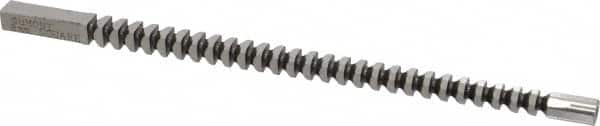 Dumont Minute Man - 8mm x 7-7/8" Overall Length, 0.3307" Pilot Hole Diam, Square Broach - 0.315 to 0.3158" Tolerance, 0.44 to 0.442" Across Corners, 8.4mm Drill, 7/32" Pitch, 3/8 to 1" LOC, 2,300 Lbs. Pressure for Max LOC - Exact Tooling