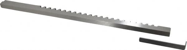 Dumont Minute Man - 3/16" Keyway Width, Style C, Keyway Broach - High Speed Steel, Bright Finish, 3/8" Broach Body Width, 25/64" to 2-1/2" LOC, 11-3/4" OAL, 1,540 Lbs Pressure for Max LOC - Exact Tooling