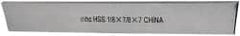 Interstate - 1/8 Inch Wide x 7/8 Inch High x 7 Inch Long, Parallel Cutoff Blade - M2 Grade, Bright Finish - Exact Tooling
