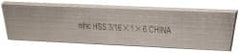 Interstate - 3/16 Inch Wide x 1 Inch High x 6 Inch Long, Parallel Cutoff Blade - M2 Grade, Bright Finish - Exact Tooling