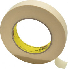 3M - 1" Wide x 60 Yd Long Tan Paper Masking Tape - Series 232, 6.3 mil Thick, 27 In/Lb Tensile Strength - Exact Tooling