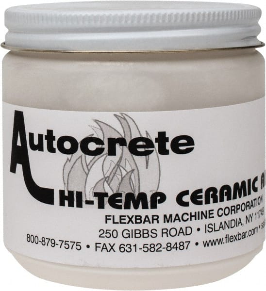 Flexbar - 1 Lb Jar White Ceramic Filler/Repair Caulk - 3000°F Max Operating Temp, 24 hr Full Cure Time - Exact Tooling