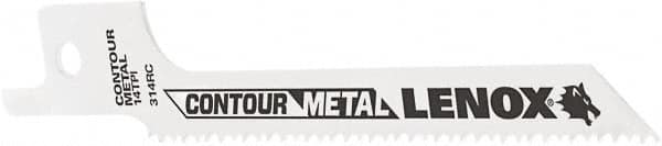Lenox - 3-5/8" Long x 5/16" Thick, Bi-Metal Reciprocating Saw Blade - Tapered Profile, 14 TPI, Toothed Edge, Universal Shank - Exact Tooling