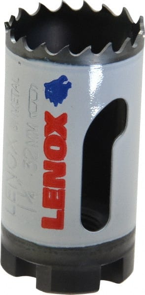 Lenox - 1-1/4" Diam, 1-1/2" Cutting Depth, Hole Saw - Bi-Metal Saw, Toothed Edge - Exact Tooling