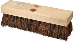 PRO-SOURCE - 2" Bristle Length, Palmyra Scrub Brush - 10" OAL, Tapered Handle, Hardwood Block - Exact Tooling