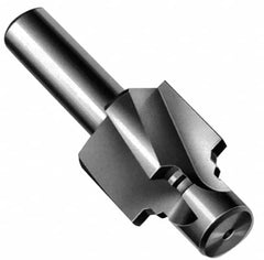 Made in USA - 5/16-24" Port, 0.742" Spotface Diam, 1/8" Tube Outside Diam, Plain Pilot, Straight Shank, High Speed Steel Porting Tool - Exact Tooling