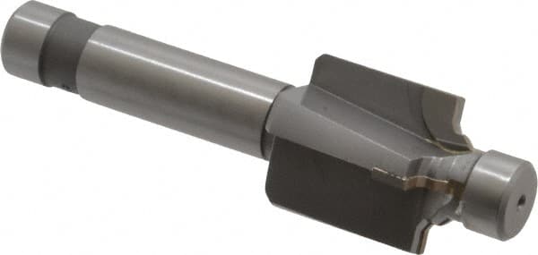 Made in USA - 9/16-18" Port, 1.012" Spotface Diam, 3/8" Tube Outside Diam, Plain Pilot, Straight Shank, Carbide Tipped Porting Tool - Exact Tooling