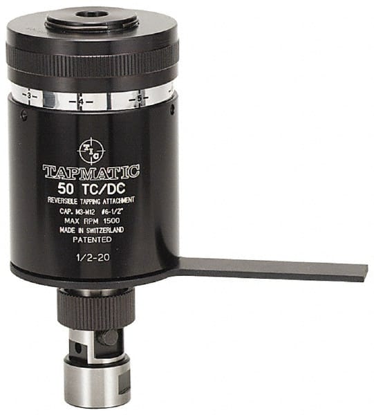 Tapmatic - No. 10 Min Tap Capacity, 5/8 Inch Max Mild Steel Tap Capacity, JT3 Mount Tapping Head - 24100 (2441), 24500 (J445) Compatible, Includes Tap Clamping Wrenches and 2 collets, for Manual Machines - Exact Tooling