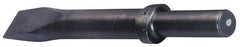 Made in USA - 1" Head Width, 24" OAL, Flat Chisel - Round Drive, Round Shank, Alloy Steel - Exact Tooling