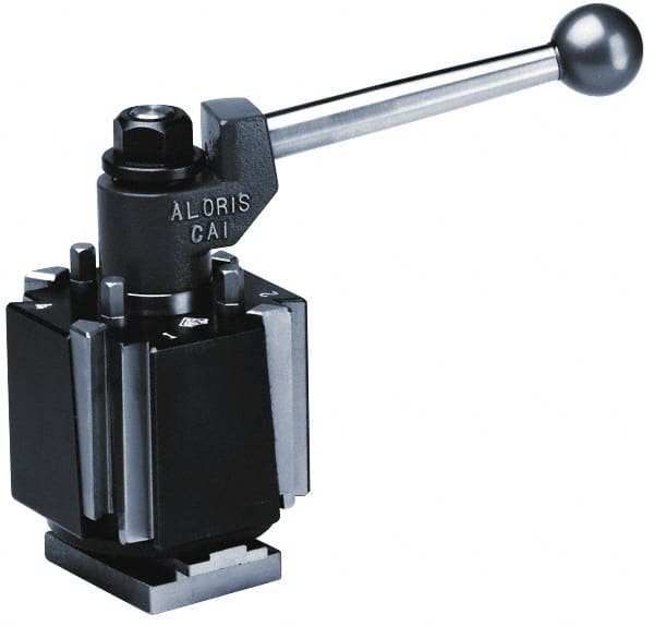 Aloris - Series BXA Tool Post Holder & Set for 0 to 15" Lathe Swing - 7 Piece, Includes (2) Style 2-I Facing/Turning/Boring Holder, Mounting Wrench, Style 1-I Turning/Facing Holder, Style 77-I Cutoff Holder, T-Nut Blank, Tool Post - Exact Tooling