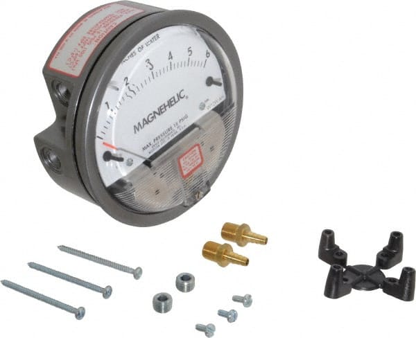 Dwyer - 15 Max psi, 2% Accuracy, NPT Thread Air Filter Kit - 1/8 Inch Thread, 6 Inch Water Column, 140°F Max - Exact Tooling