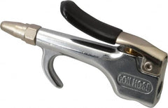 Coilhose Pneumatics - 150 Max psi High Volume Safety Nozzle Thumb Lever Blow Gun - 1/4 NPT Inlet, Chrome Plated Zinc - Exact Tooling
