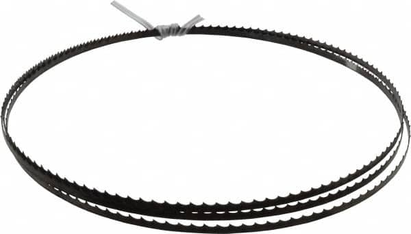 Disston - 4 TPI, 7' 9-1/2" Long x 1/4" Wide x 0.025" Thick, Welded Band Saw Blade - Carbon Steel, Toothed Edge, Raker Tooth Set, Flexible Back, Contour Cutting - Exact Tooling