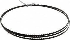 Disston - 4 TPI, 7' 9-1/2" Long x 1/4" Wide x 0.025" Thick, Welded Band Saw Blade - Carbon Steel, Toothed Edge, Raker Tooth Set, Flexible Back, Contour Cutting - Exact Tooling