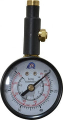 Acme - 0 to 100 psi Dial Straight Tire Pressure Gauge - Closed Check - Exact Tooling