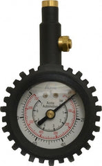 Acme - 0 to 100 psi Dial Straight Tire Pressure Gauge - Closed Check - Exact Tooling