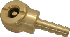 Acme - Closed Check Brass Air Chuck - Ball Foot Chuck, 1/4 Barbed - Exact Tooling