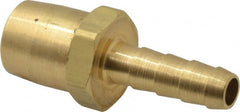 Acme - Closed Check Brass Air Chuck - Straight Push On Chuck, 1/4 Barbed - Exact Tooling