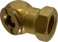 Acme - Closed Check Brass Air Chuck - Ball Foot Chuck, 1/4 FPT - Exact Tooling