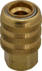Acme - Open Check Brass Air Chuck - Lock On Chuck, 1/4 FPT - Exact Tooling