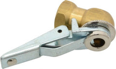 Acme - Open Check Brass/Steel Air Chuck - Ball Foot with Clip Chuck, 1/4 FPT - Exact Tooling