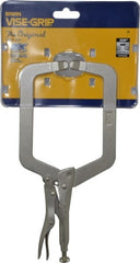 Irwin - 9" OAL C-Clamp Locking Pliers - 4-3/4" Jaw Depth, 4-1/2" Jaw Opening - Exact Tooling