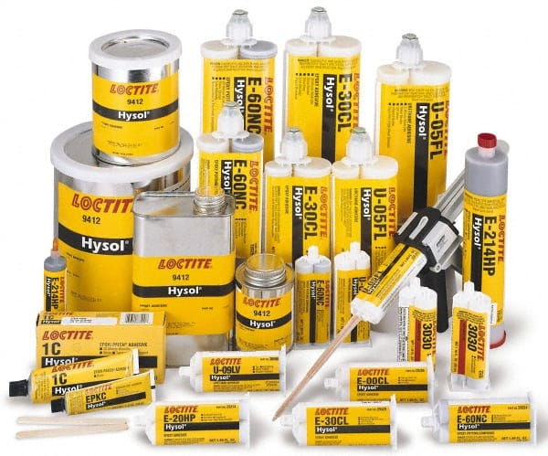 Loctite - 400 mL Cartridge Two Part Urethane Adhesive - 5 min Working Time, 3,110 psi Shear Strength, Series U-05FL - Exact Tooling