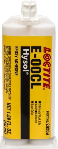 Loctite - 50 mL Cartridge Two Part Epoxy - 20 min Working Time, Series E-00CL - Exact Tooling