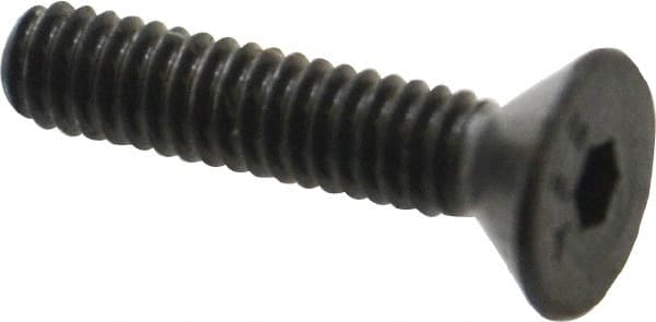Value Collection - #5-40 UNC Hex Socket Drive, 82° Flat Screw - Alloy Steel, Black Oxide Finish, Fully Threaded, 5/8" OAL - Exact Tooling