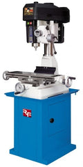 Value Collection - 1 Phase, Step Pulley Mill Drill Machine - 28-3/4" Table Length x 8-1/4" Table Width, 18-1/8" Longitudinal Travel, 7-1/2" Cross Travel, 12 Spindle Speeds, 1.5 hp, 110/220 Volts - Exact Tooling