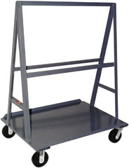 Jamco - 2,000 Lb Capacity Steel A-Frame Truck - Steel Deck, 24" OAW, 36" Platform Length, Phenolic Casters - Exact Tooling