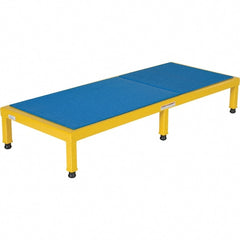 Vestil - 9" High x 24" Wide x 60" Deep, Yellow Step Stand - Steel, 500 Lb Capacity - Exact Tooling