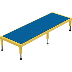 Vestil - 9" High x 24" Wide x 72" Deep, Yellow Step Stand - Steel, 500 Lb Capacity - Exact Tooling