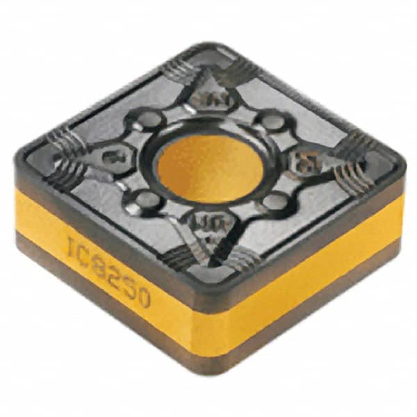Iscar - SNMG544 NR Grade IC8250 Carbide Turning Insert - TiCN/Al2O3/TiN Finish, 90° Square, 5/8" Inscr Circle, 1/4" Thick, 1/16" Corner Radius - Exact Tooling